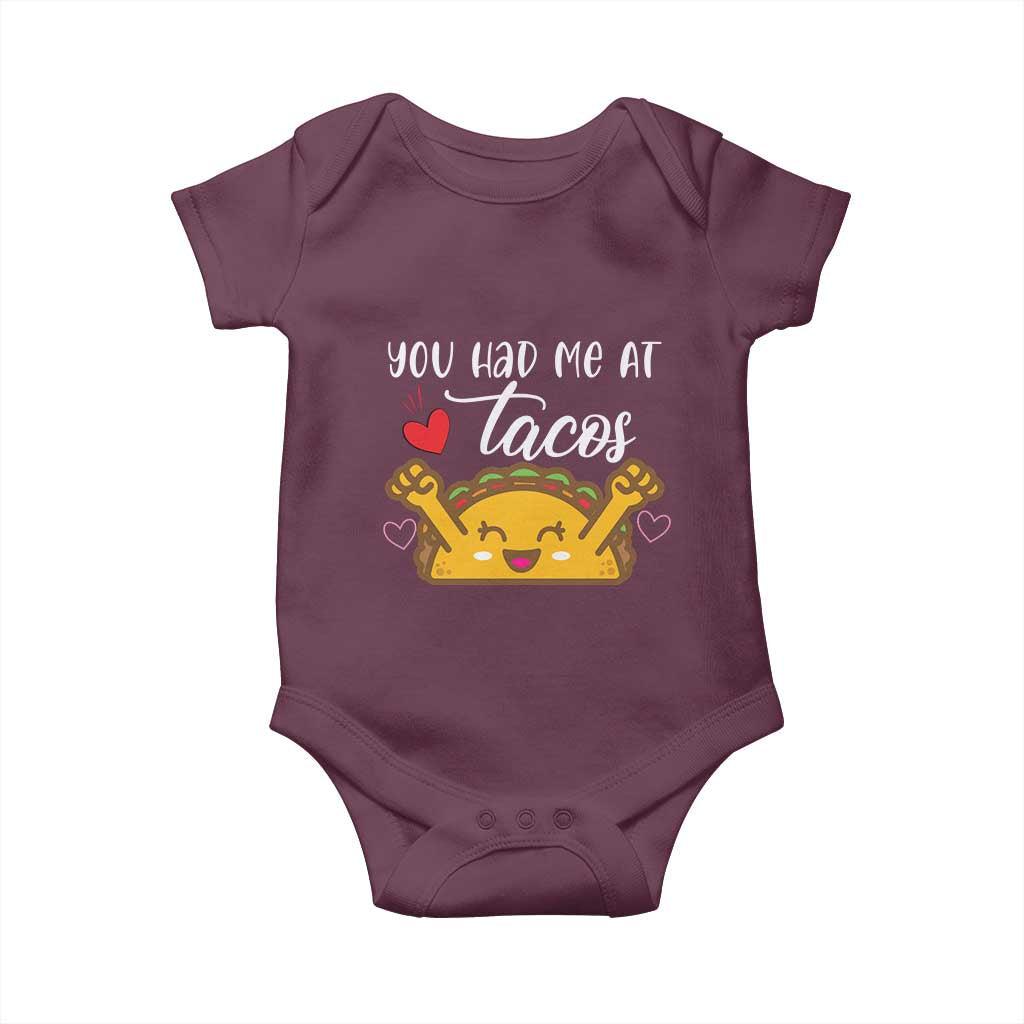 Funny Taco Lover Baby Onesie You Had Me At Tacos - Wonder Print Shop