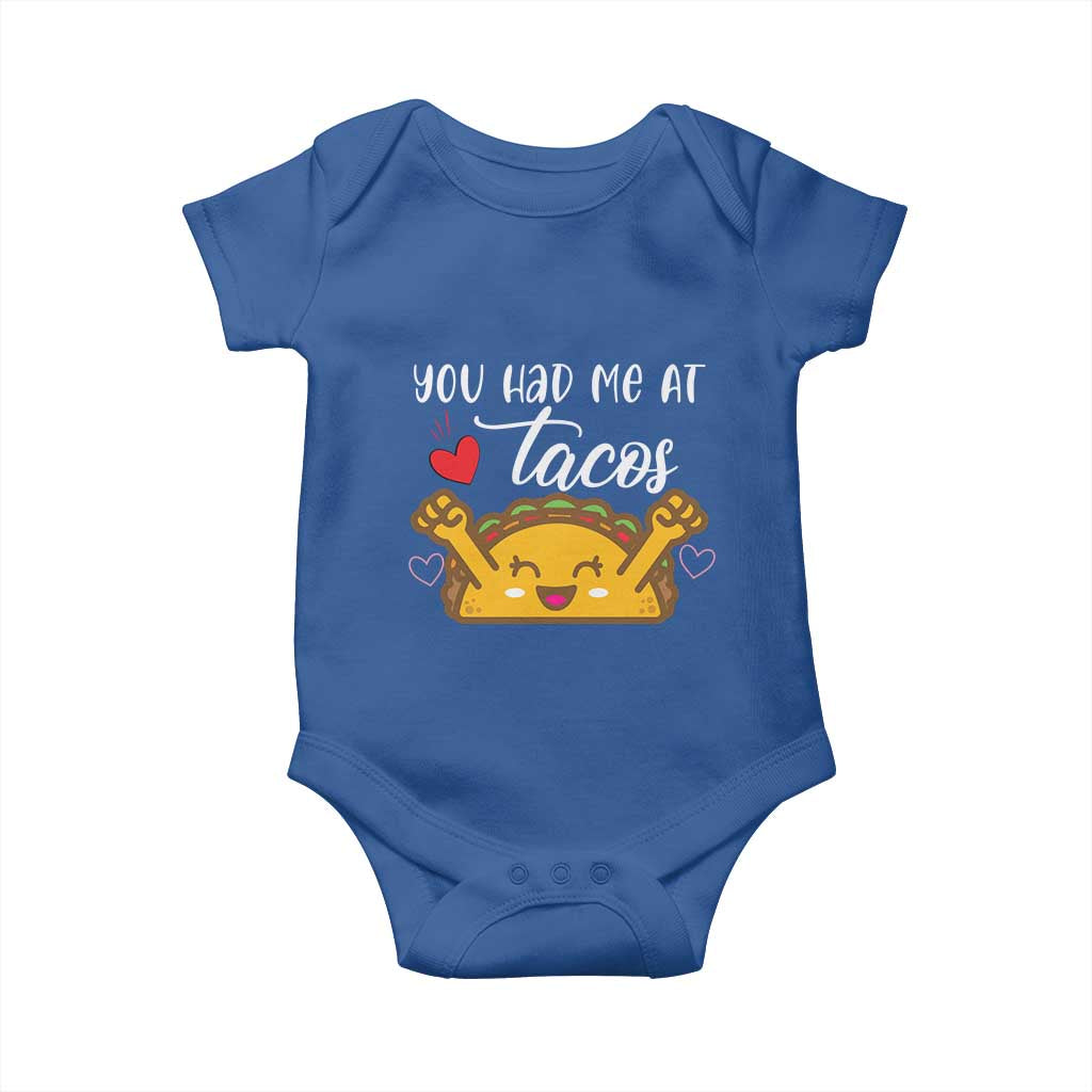 Funny Taco Lover Baby Onesie You Had Me At Tacos - Wonder Print Shop