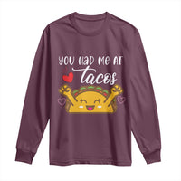 Funny Taco Lover Long Sleeve Shirt You Had Me At Tacos - Wonder Print Shop