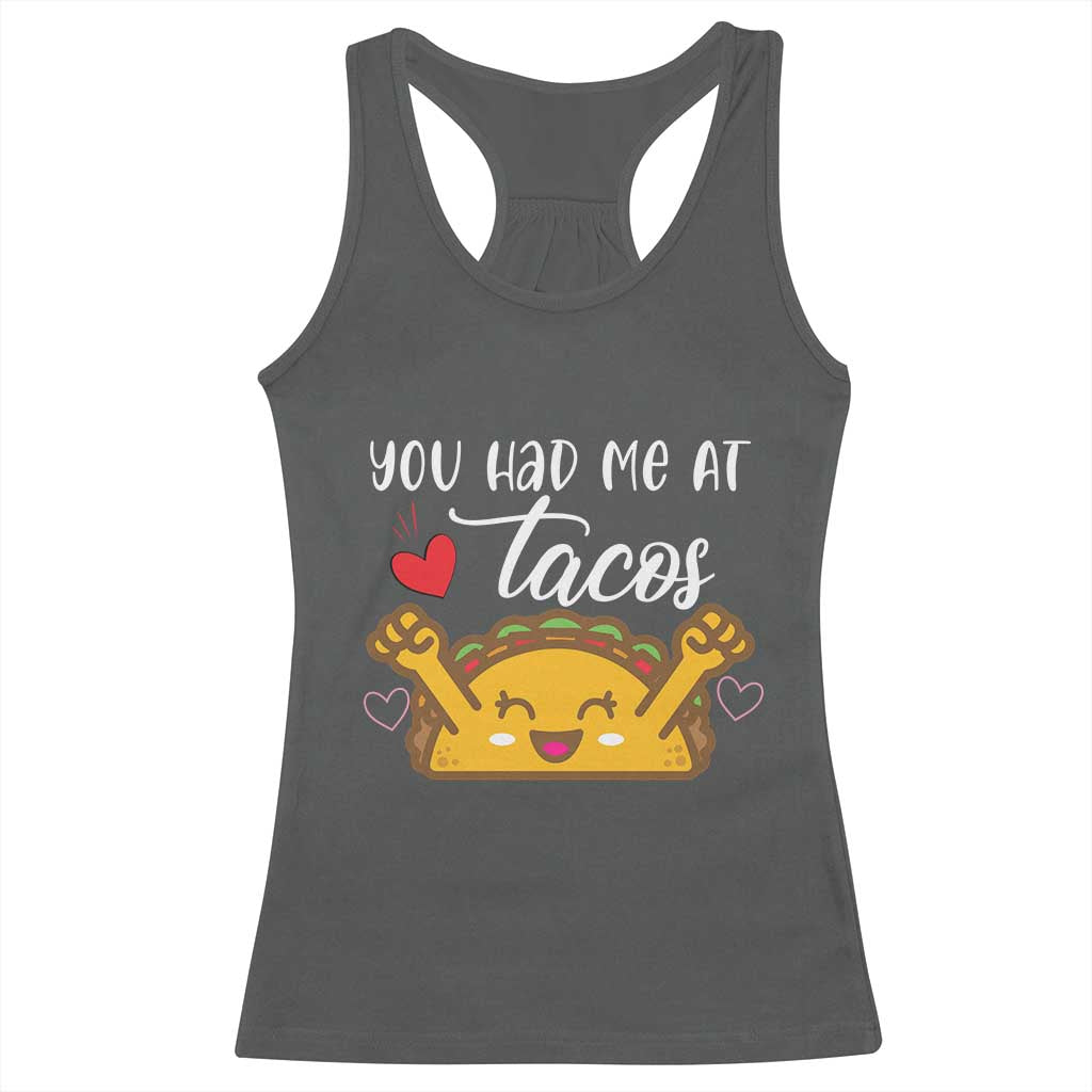 Funny Taco Lover Racerback Tank Top You Had Me At Tacos - Wonder Print Shop