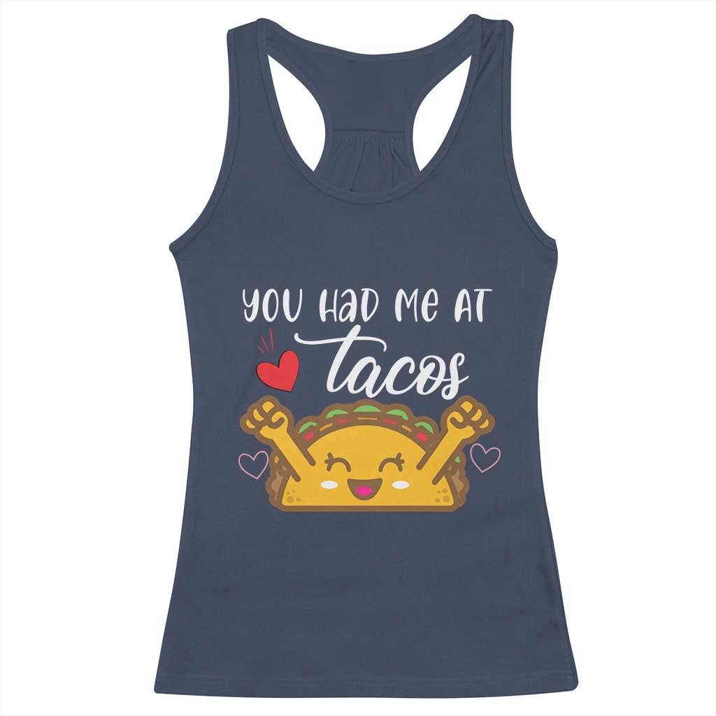 Funny Taco Lover Racerback Tank Top You Had Me At Tacos - Wonder Print Shop