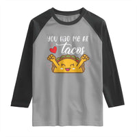 Funny Taco Lover Raglan Shirt You Had Me At Tacos - Wonder Print Shop
