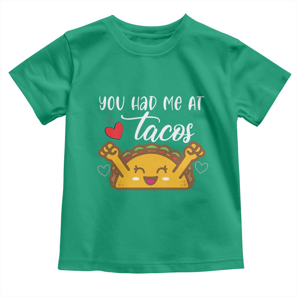 Funny Taco Lover Toddler T Shirt You Had Me At Tacos - Wonder Print Shop