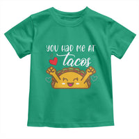Funny Taco Lover Toddler T Shirt You Had Me At Tacos - Wonder Print Shop
