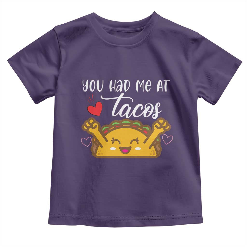 Funny Taco Lover Toddler T Shirt You Had Me At Tacos - Wonder Print Shop