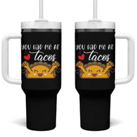 Funny Taco Lover Tumbler With Handle You Had Me At Tacos
