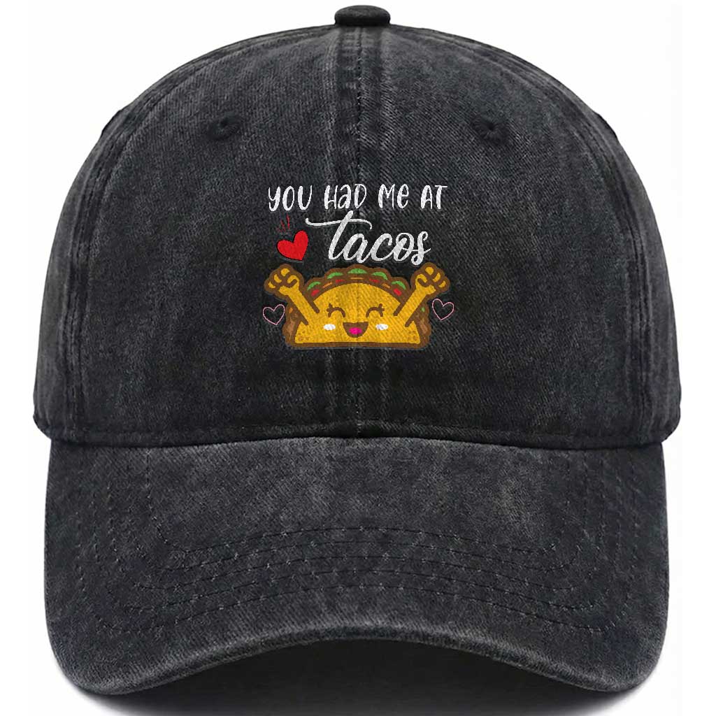 Funny Taco Lover Washed Cotton Baseball Cap You Had Me At Tacos