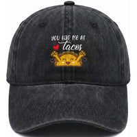 Funny Taco Lover Washed Cotton Baseball Cap You Had Me At Tacos