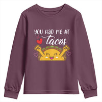 Funny Taco Lover Youth Sweatshirt You Had Me At Tacos - Wonder Print Shop
