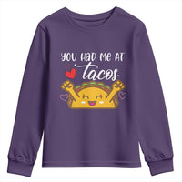 Funny Taco Lover Youth Sweatshirt You Had Me At Tacos - Wonder Print Shop