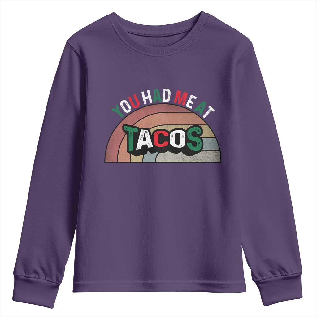 You Had Me At Tacos Youth Sweatshirt Tacos Lover Gift - Wonder Print Shop