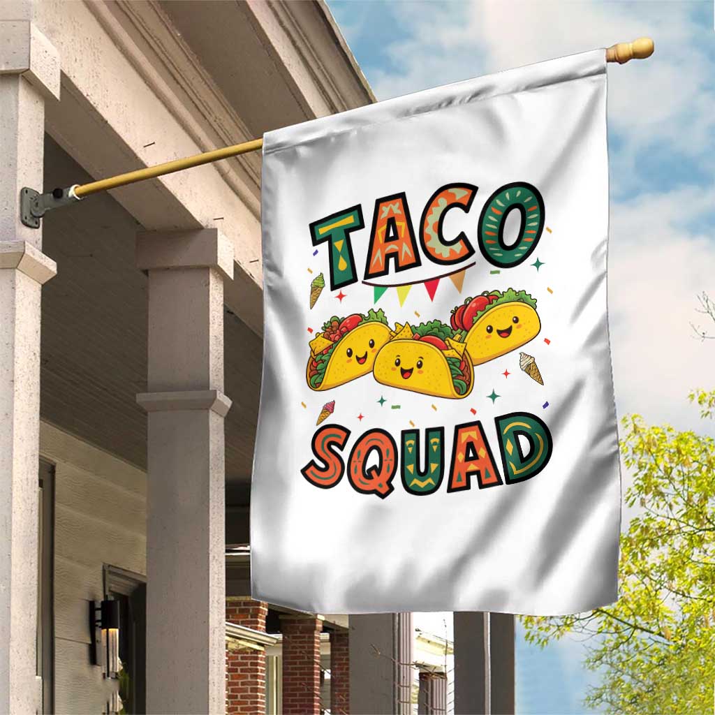 Taco Squad Garden Flag Funny Mexican Food Lovers Gift - Wonder Print Shop
