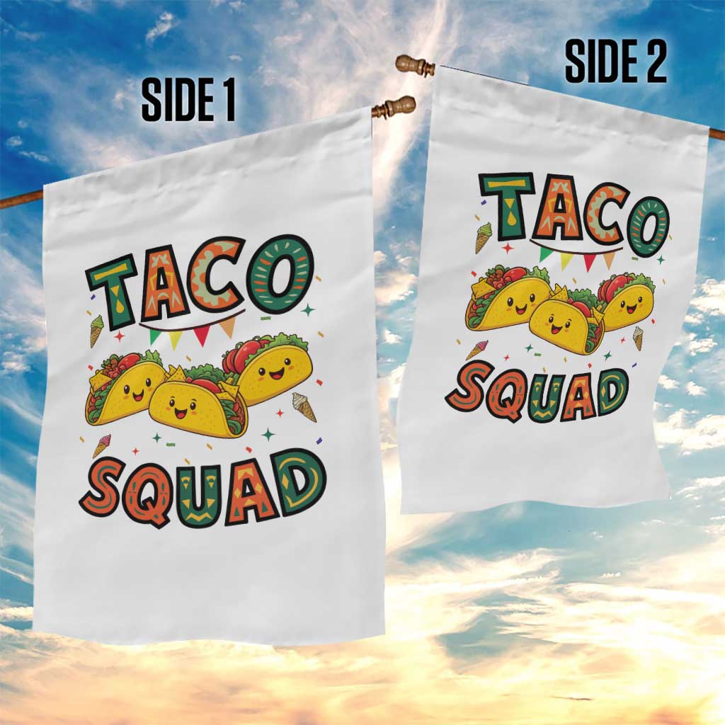 Taco Squad Garden Flag Funny Mexican Food Lovers Gift - Wonder Print Shop