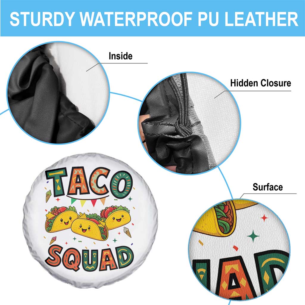 Taco Squad Spare Tire Cover Funny Mexican Food Lovers Gift - Wonder Print Shop