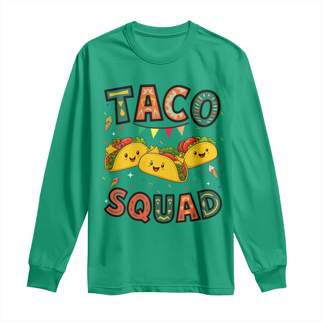 Taco Squad Long Sleeve Shirt Funny Mexican Food Lovers Gift - Wonder Print Shop