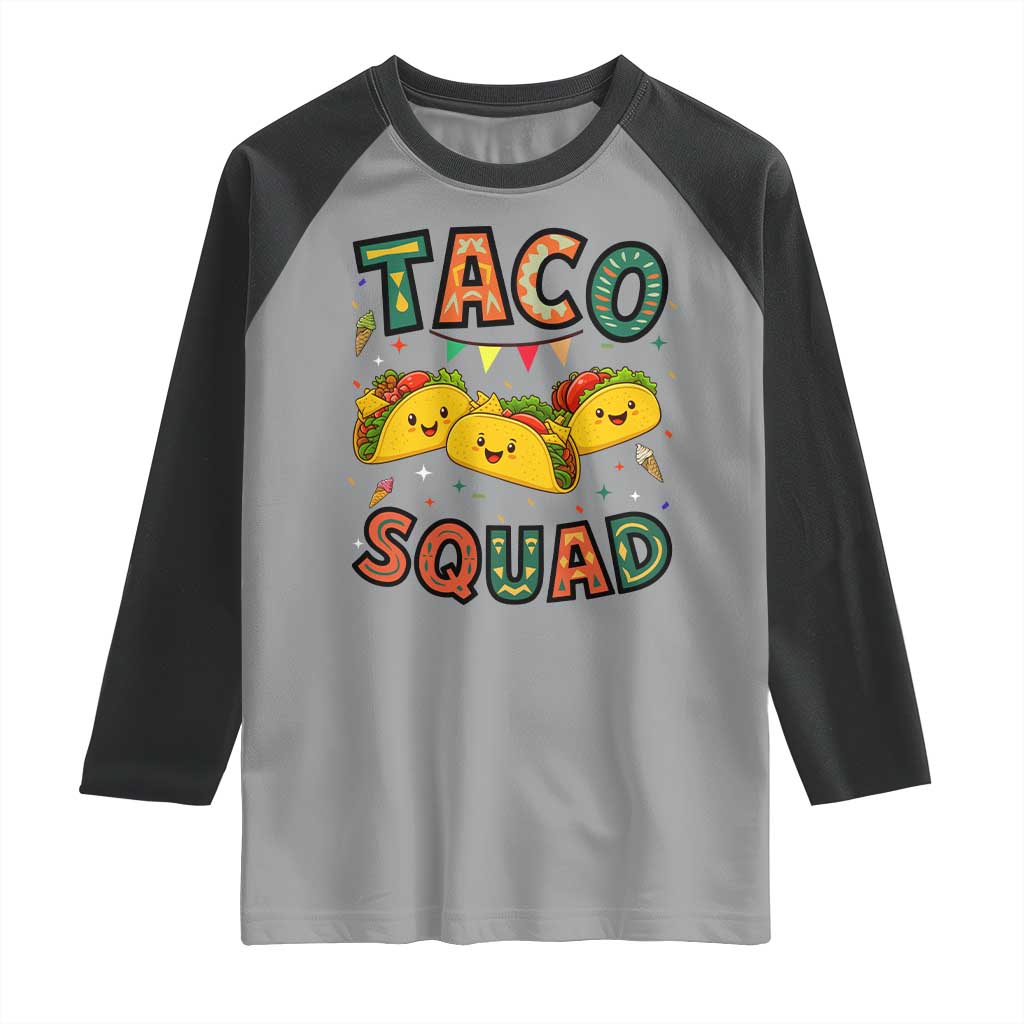 Taco Squad Raglan Shirt Funny Mexican Food Lovers Gift - Wonder Print Shop