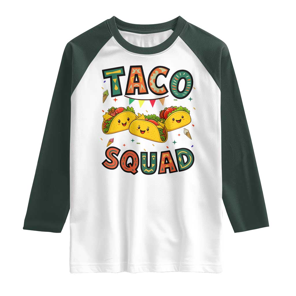 Taco Squad Raglan Shirt Funny Mexican Food Lovers Gift - Wonder Print Shop