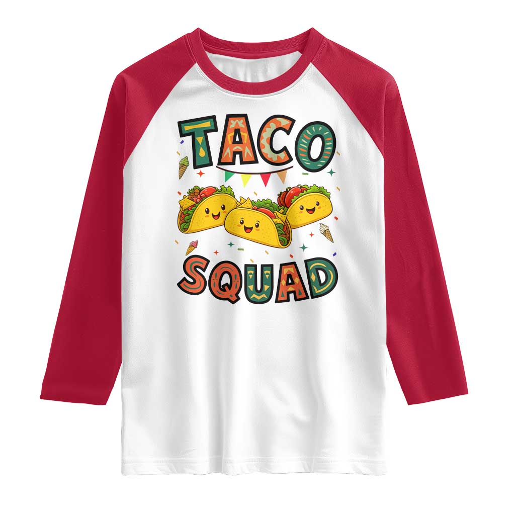 Taco Squad Raglan Shirt Funny Mexican Food Lovers Gift - Wonder Print Shop