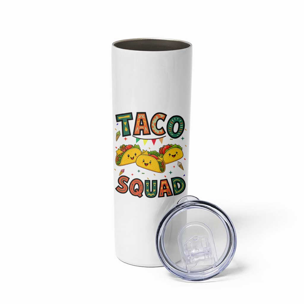 Taco Squad Skinny Tumbler Funny Mexican Food Lovers Gift