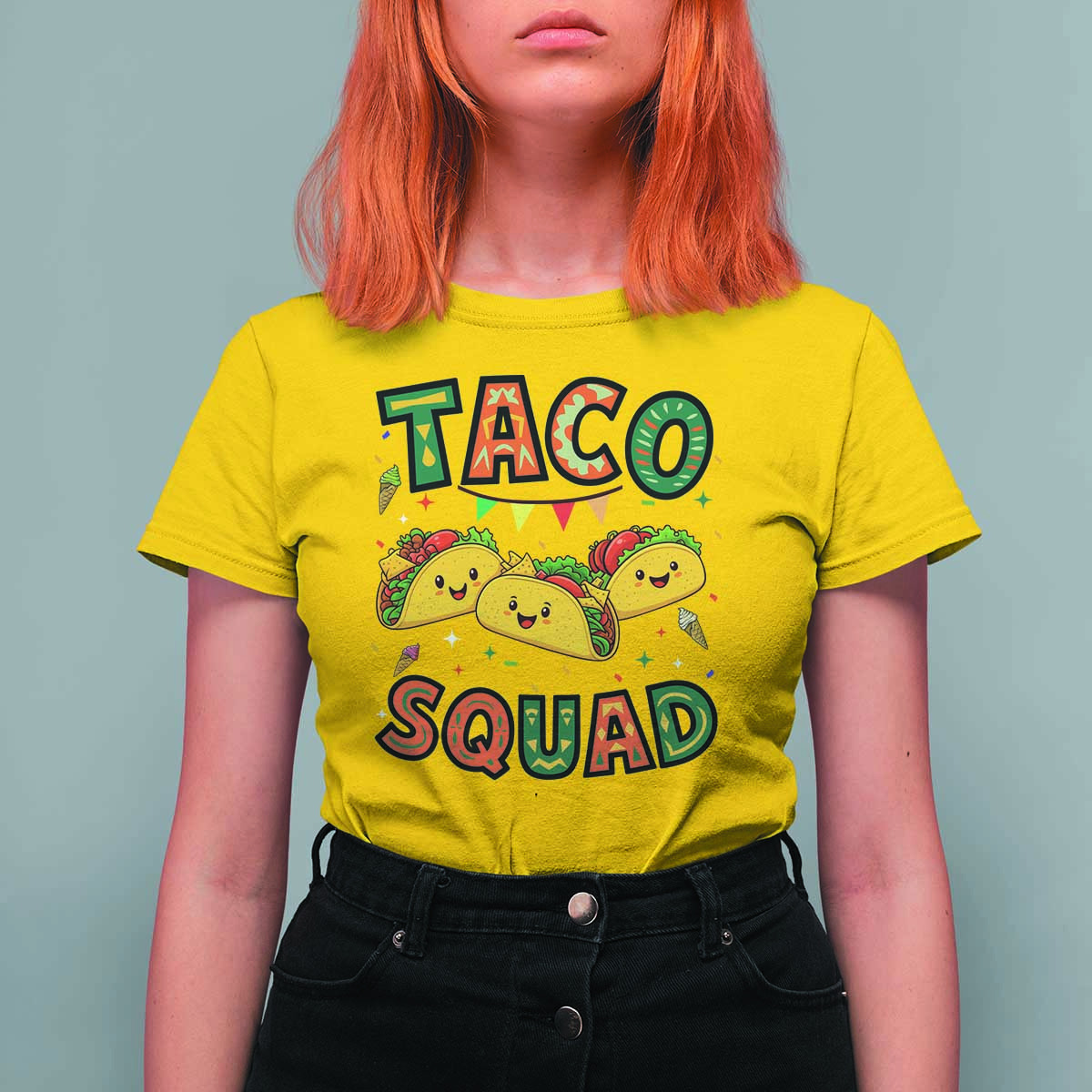 Taco Squad T Shirt For Women Funny Mexican Food Lovers Gift - Wonder Print Shop