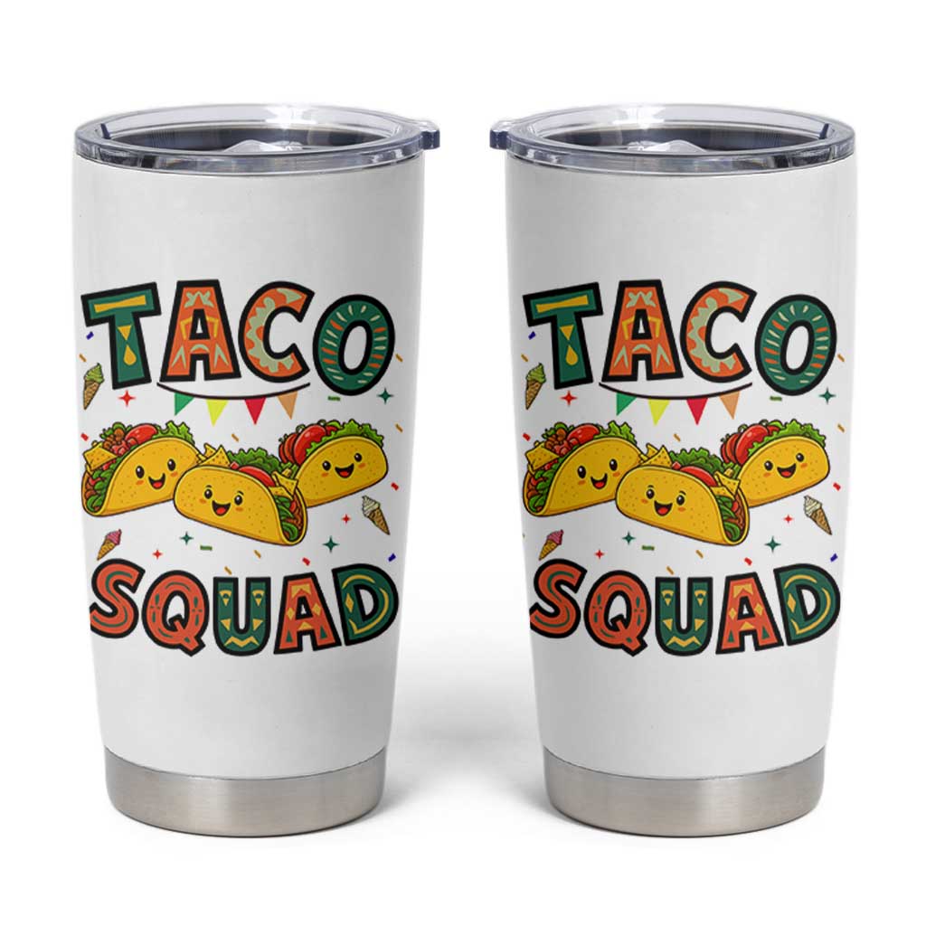 Taco Squad Tumbler Cup Funny Mexican Food Lovers Gift