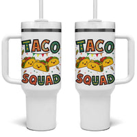 Taco Squad Tumbler With Handle Funny Mexican Food Lovers Gift