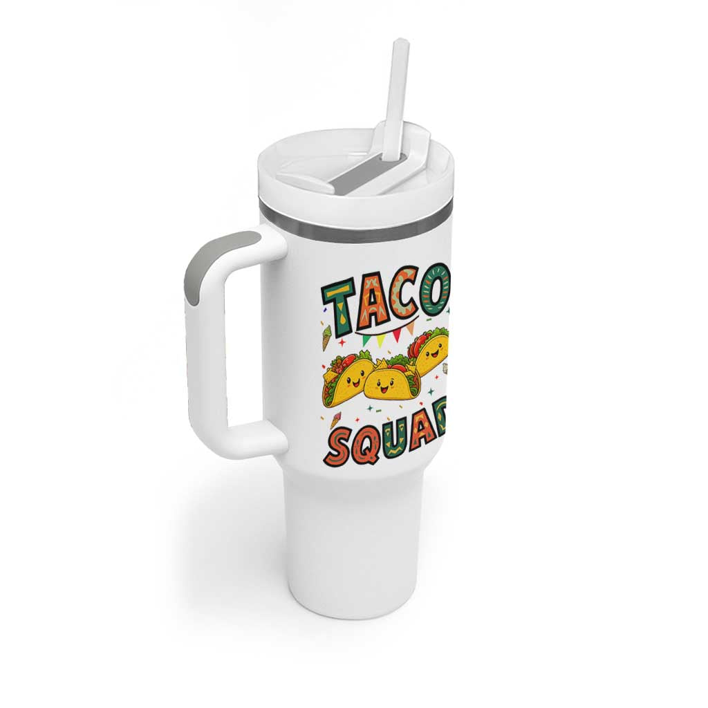 Taco Squad Tumbler With Handle Funny Mexican Food Lovers Gift