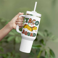 Taco Squad Tumbler With Handle Funny Mexican Food Lovers Gift