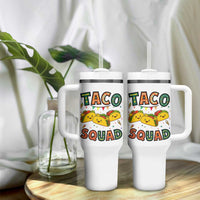 Taco Squad Tumbler With Handle Funny Mexican Food Lovers Gift