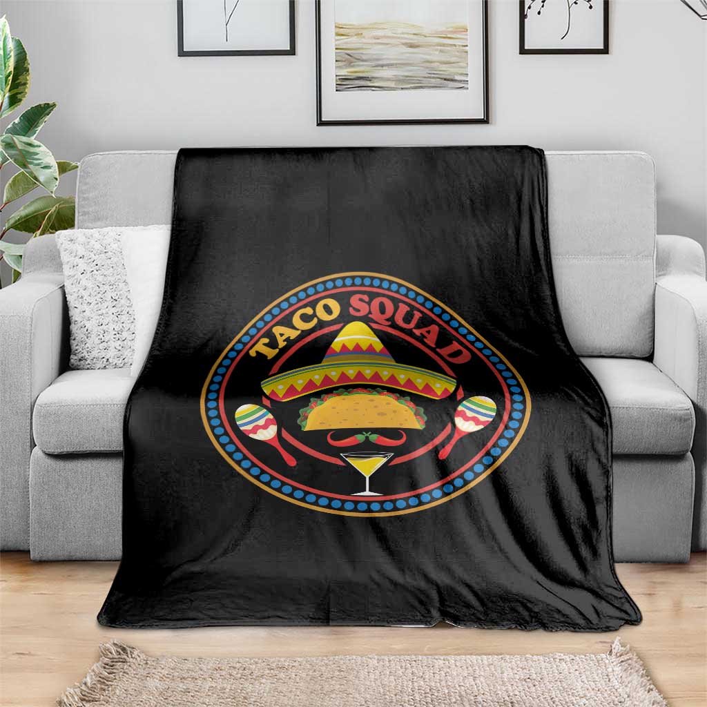 Taco Squad Throw Blanket Mexican Food Lovers Gift - Wonder Print Shop