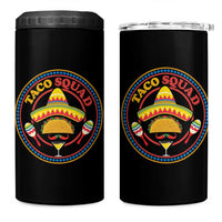 Taco Squad 4 in 1 Can Cooler Tumbler Mexican Food Lovers Gift