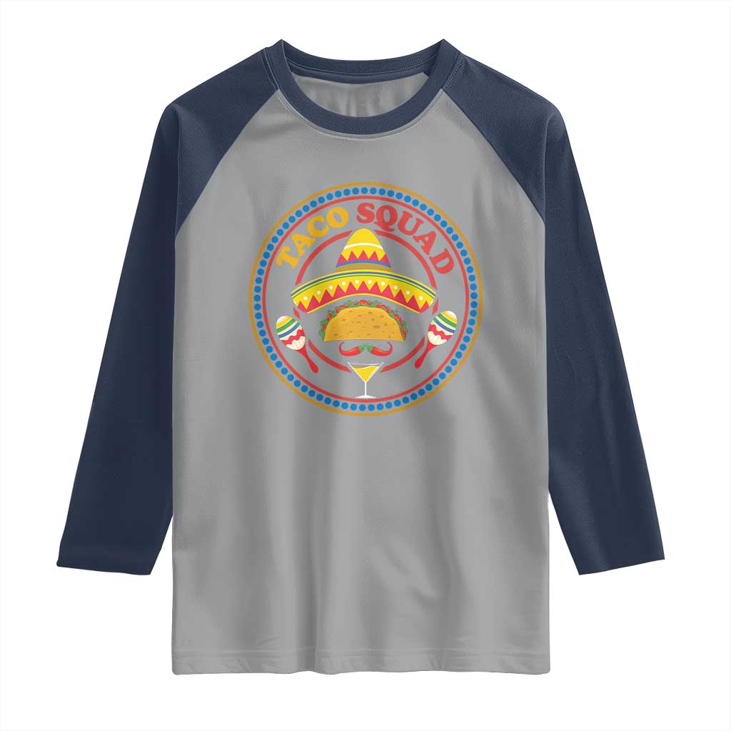 Taco Squad Raglan Shirt Mexican Food Lovers Gift - Wonder Print Shop