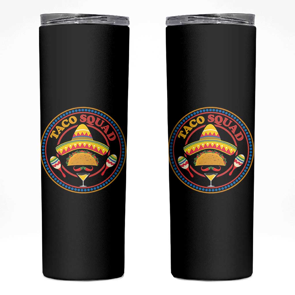 Taco Squad Skinny Tumbler Mexican Food Lovers Gift