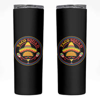 Taco Squad Skinny Tumbler Mexican Food Lovers Gift