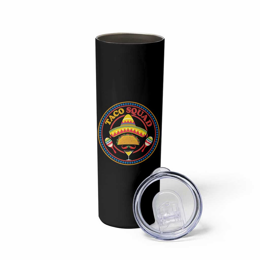 Taco Squad Skinny Tumbler Mexican Food Lovers Gift