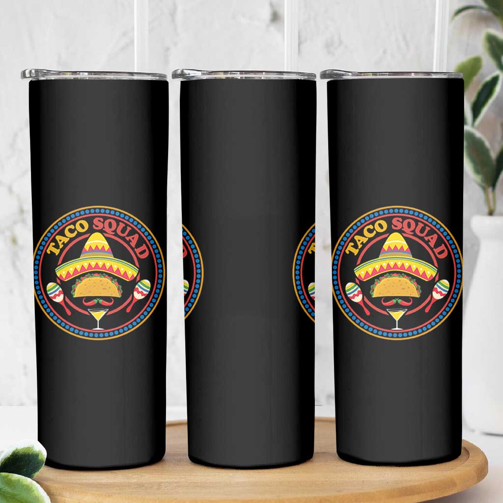 Taco Squad Skinny Tumbler Mexican Food Lovers Gift
