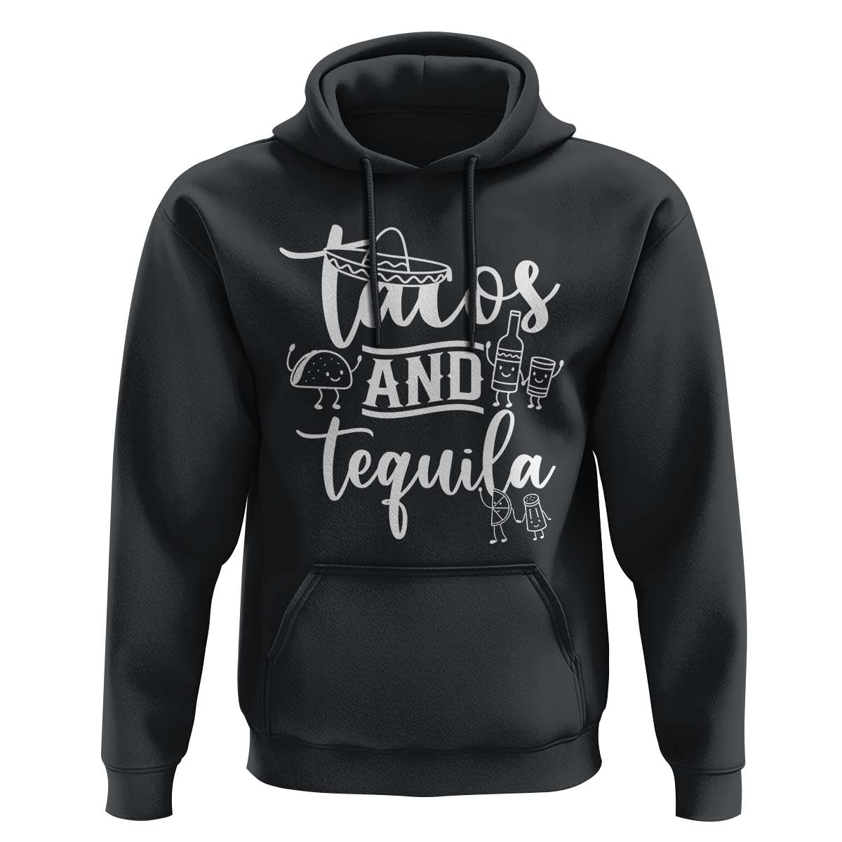 Tacos And Tequila Lover Hoodie Funny Humor Gift - Wonder Print Shop