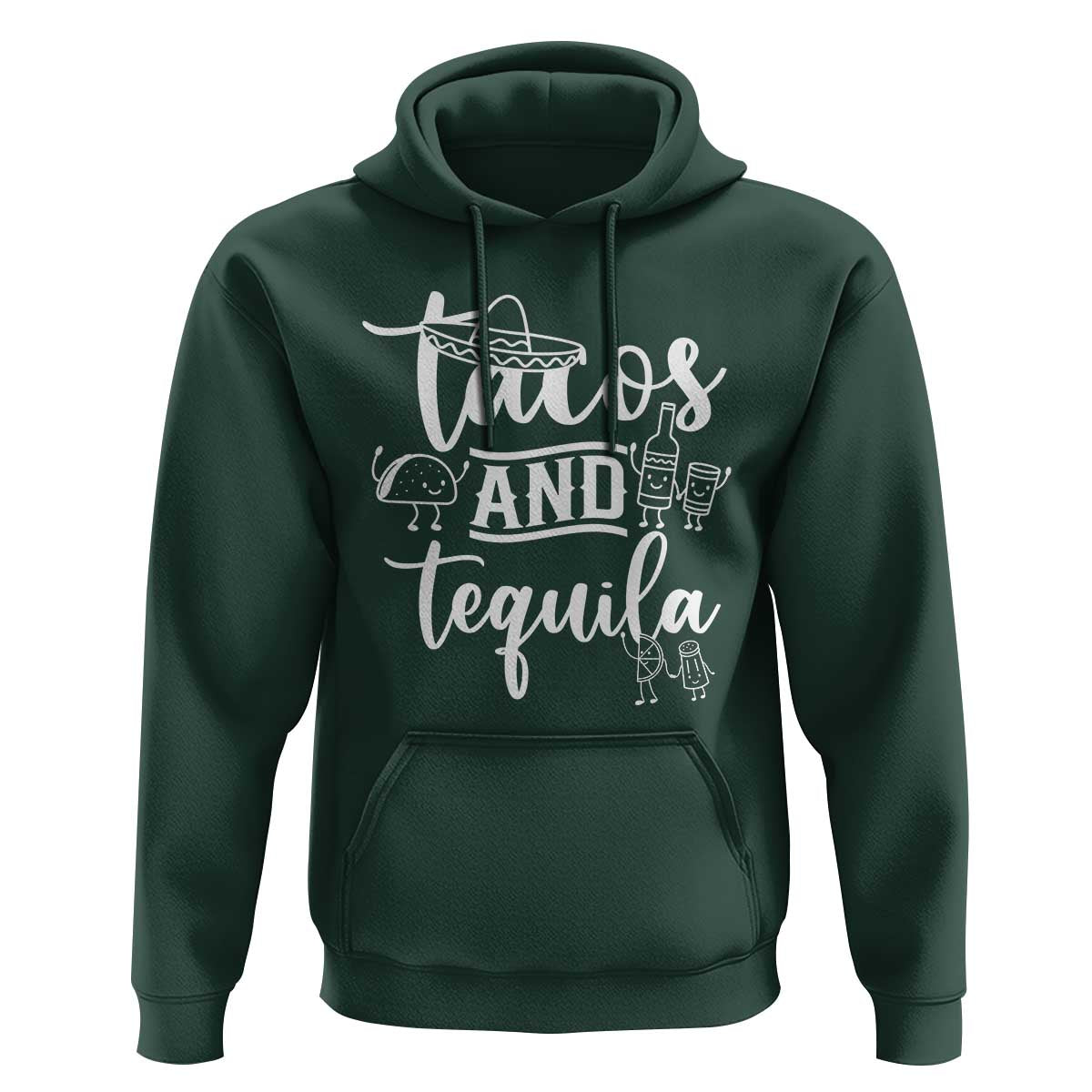 Tacos And Tequila Lover Hoodie Funny Humor Gift - Wonder Print Shop