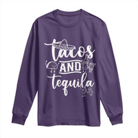 Tacos And Tequila Lover Long Sleeve Shirt Funny Humor Gift - Wonder Print Shop