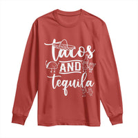 Tacos And Tequila Lover Long Sleeve Shirt Funny Humor Gift - Wonder Print Shop