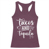 Tacos And Tequila Lover Racerback Tank Top Funny Humor Gift - Wonder Print Shop