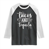 Tacos And Tequila Lover Raglan Shirt Funny Humor Gift - Wonder Print Shop