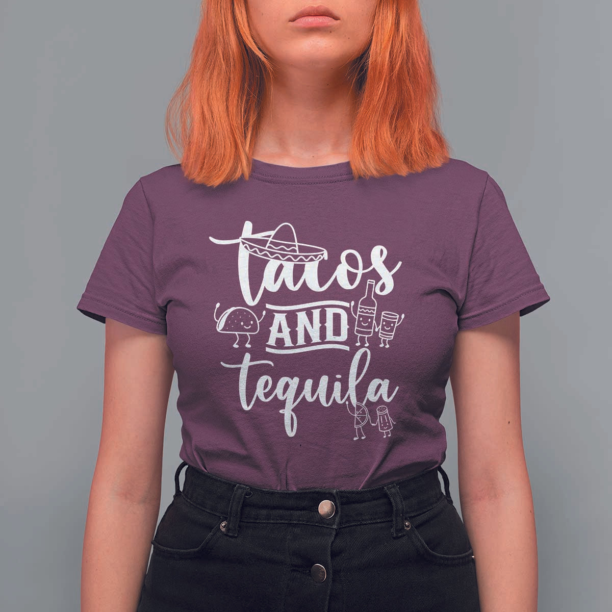 Tacos And Tequila Lover T Shirt For Women Funny Humor Gift - Wonder Print Shop
