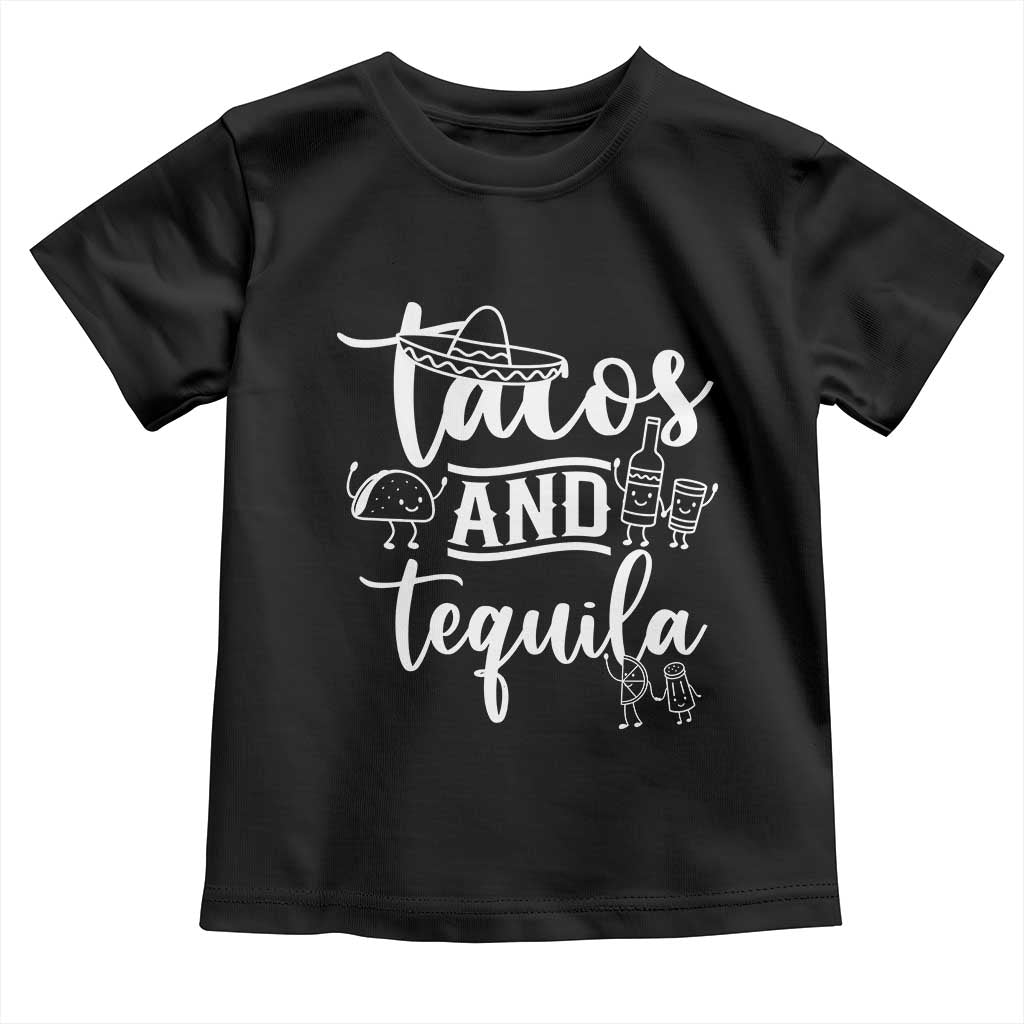 Tacos And Tequila Lover Toddler T Shirt Funny Humor Gift - Wonder Print Shop