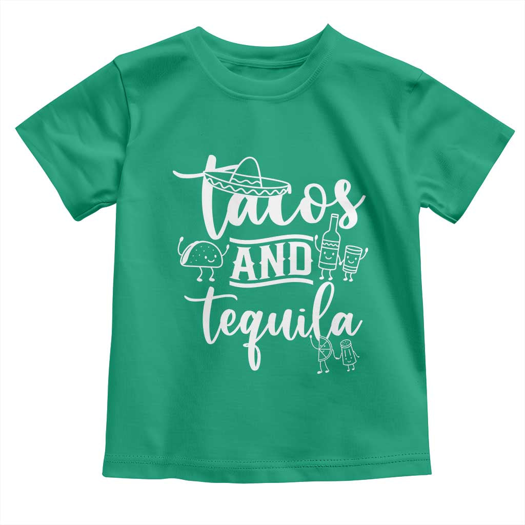 Tacos And Tequila Lover Toddler T Shirt Funny Humor Gift - Wonder Print Shop