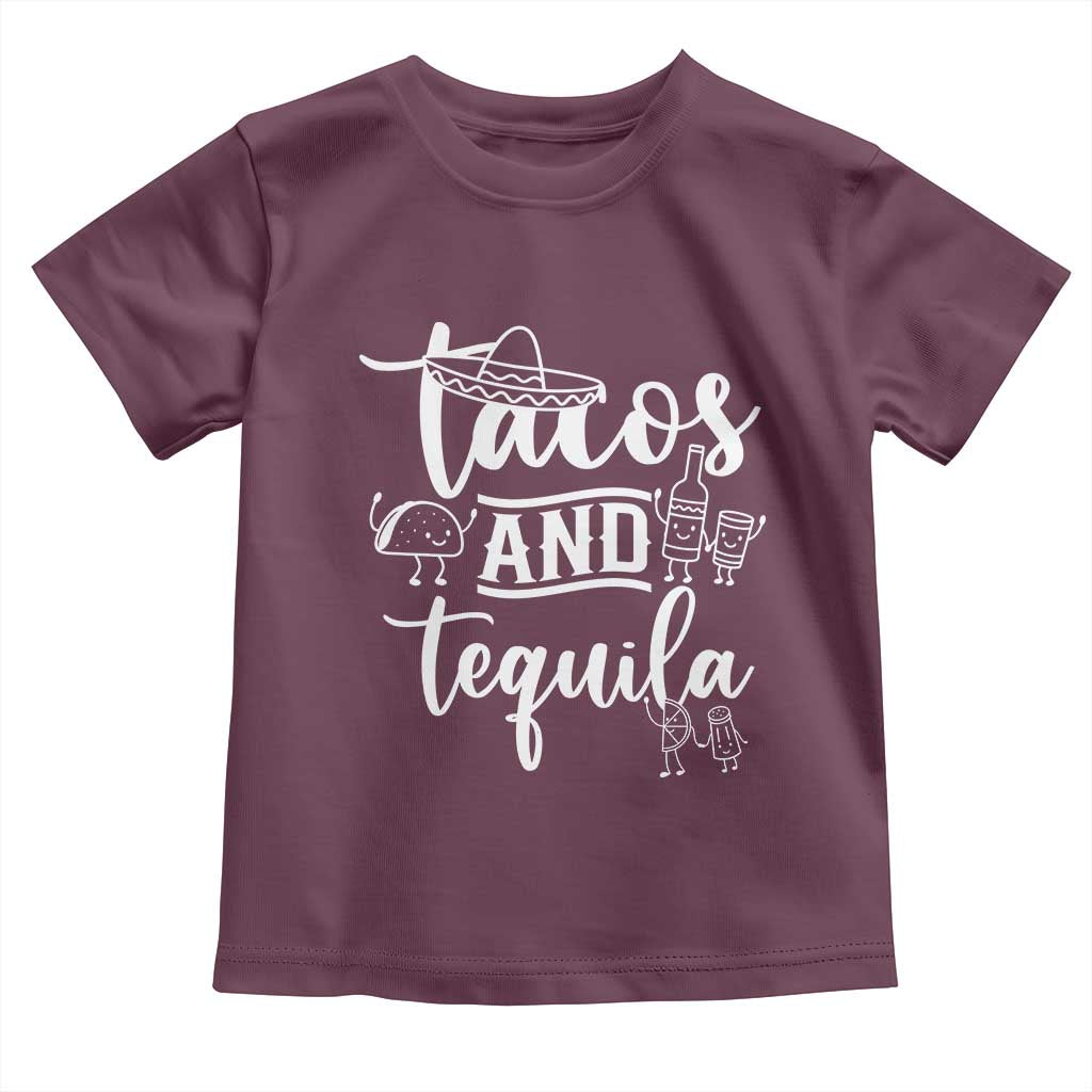Tacos And Tequila Lover Toddler T Shirt Funny Humor Gift - Wonder Print Shop