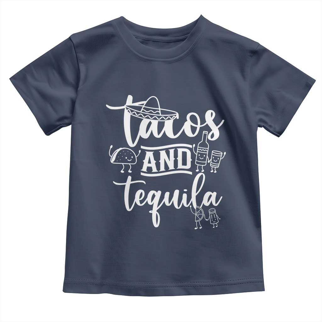 Tacos And Tequila Lover Toddler T Shirt Funny Humor Gift - Wonder Print Shop