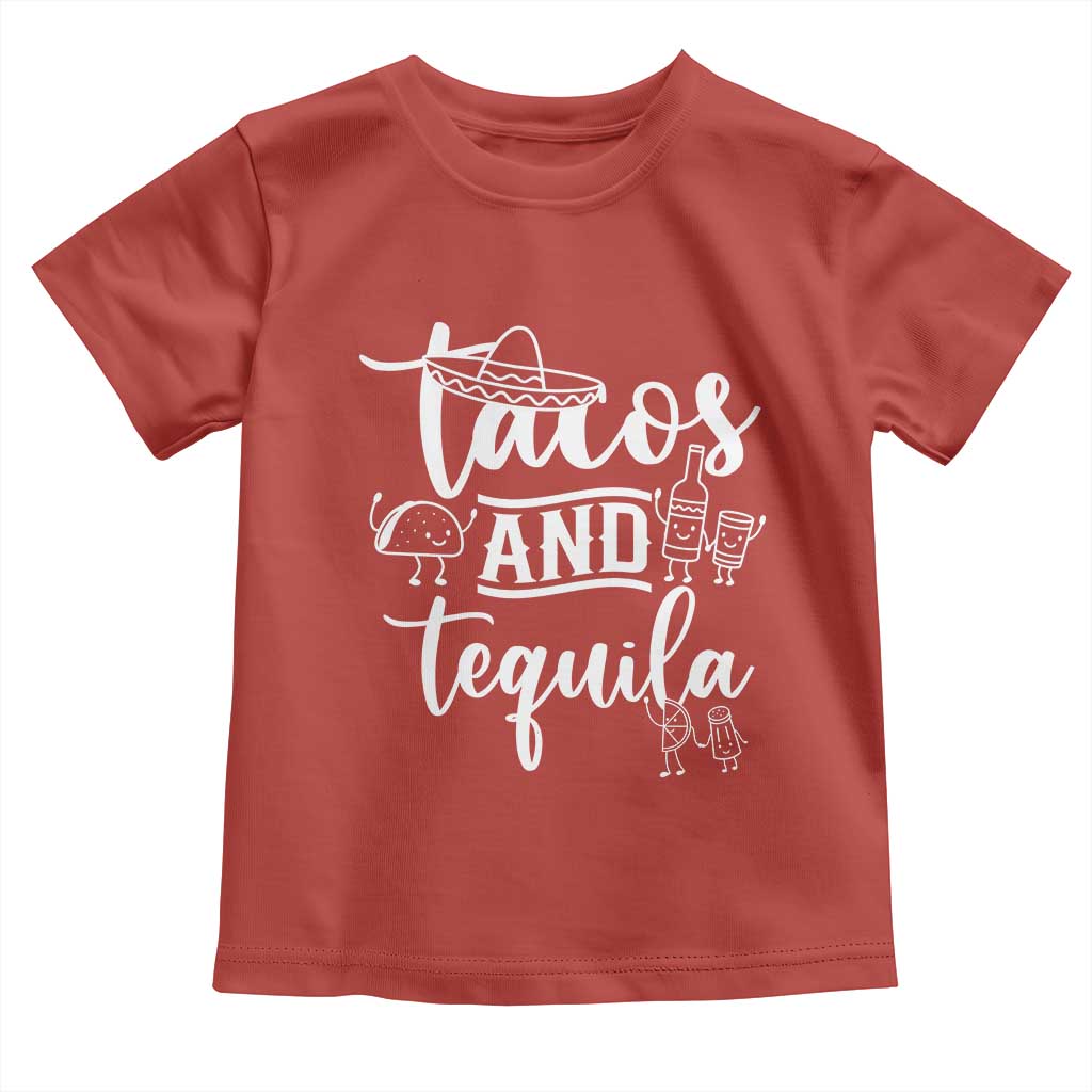 Tacos And Tequila Lover Toddler T Shirt Funny Humor Gift - Wonder Print Shop