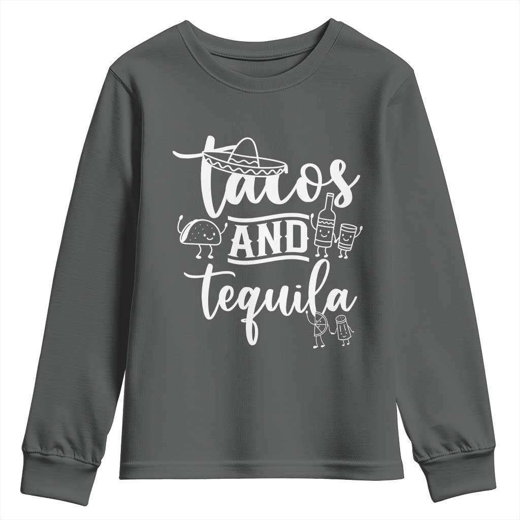 Tacos And Tequila Lover Youth Sweatshirt Funny Humor Gift - Wonder Print Shop