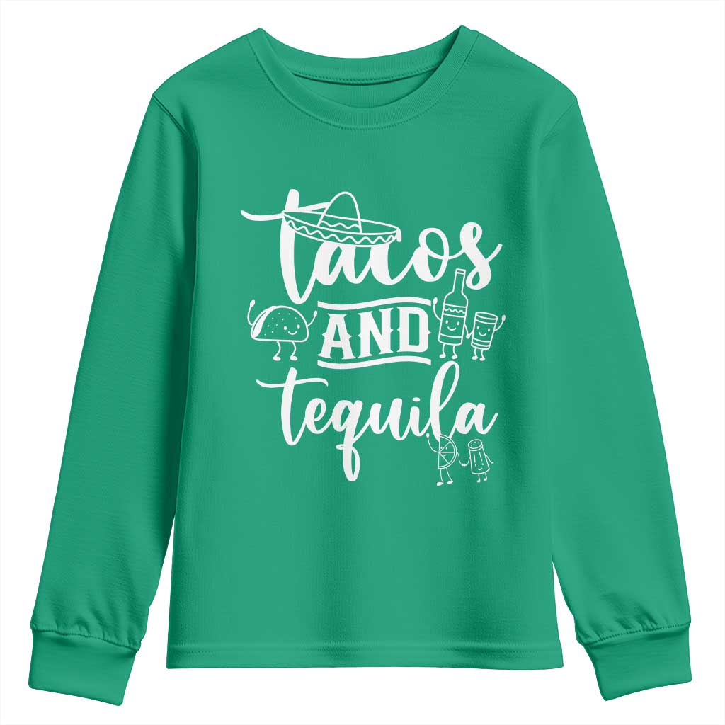 Tacos And Tequila Lover Youth Sweatshirt Funny Humor Gift - Wonder Print Shop